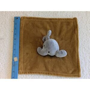 Lila & Jack Elephant Lovey Security Blanket Gray Golden Orange Plush Baby Toy
